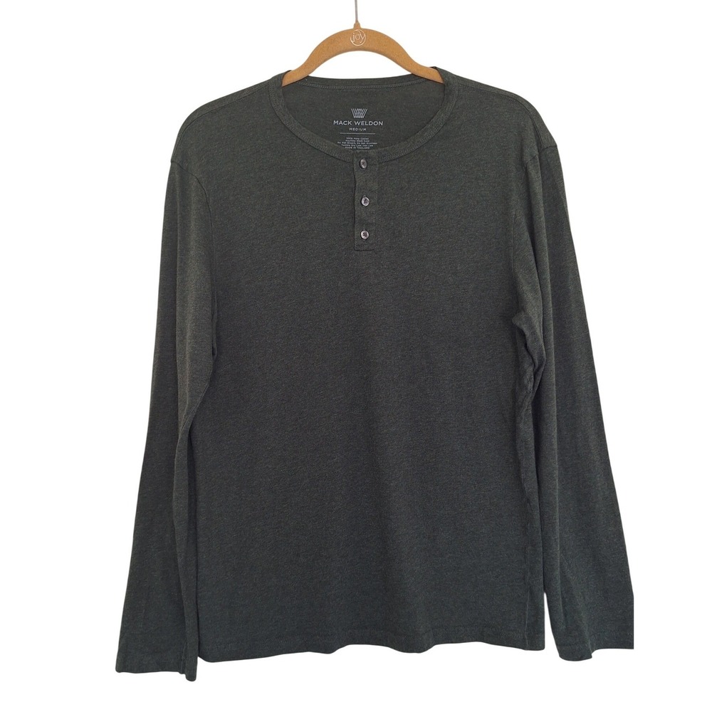 Mack Weldon Long Sleeve Crew Thermal True Green Men's Size M